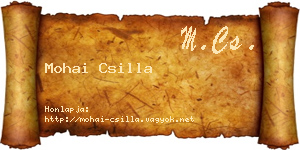 Mohai Csilla névjegykártya