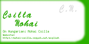 csilla mohai business card